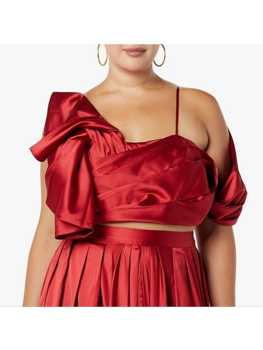 Making The Cut Women's Drapey Shoulder Cropped Top nwt new xs